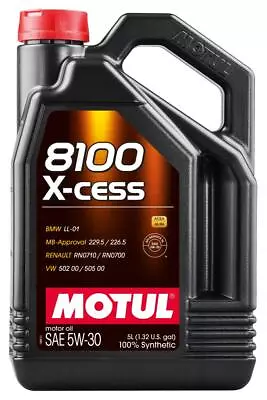 Motul Synthetic Engine Oil 8100 5W30 X-CESS 5L • $221.32