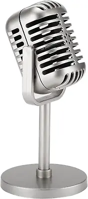 Classic Retro Style Microphone Prop Fake Vintage Microphone Prop Model With Sta • $12.08