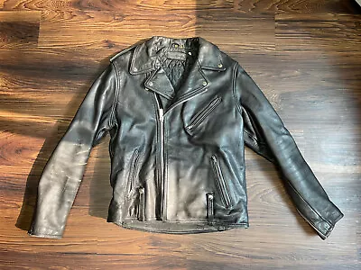 Vintage Harley Davidson Leather Motorcycle Jacket Men 44 Tall Police • $255