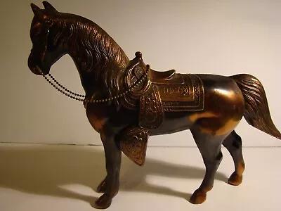 Vintage Pot Metal Horse Sculpture Figure Nice Copper Finish Don't Pay More!! • $24.99