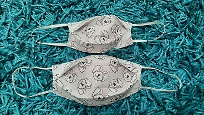 EASTER KIDS /ADULTS Bunny Rabbit Egg Summer Cool Handmade Cotton Facemask White • £4