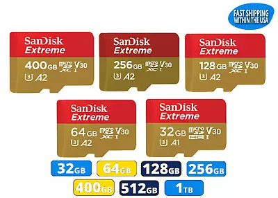 Sandisk Extreme Micro SD Memory Card 32GB 64GB 128GB  GoPro Max Hero7/8/9/10/11 • $10.98