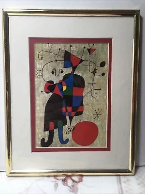 Joan Miro People And The Dog In Sun Limited Fine Print By Harvey Hutter & Co. • $49.99