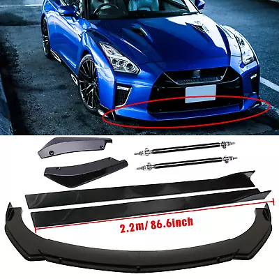 For NISSAN GT-R Front Bumper Lip Spoiler + Side Skirts + Rear Lip + Strut H • $99.99