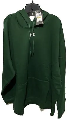 Under Armour Mens Forest Green Hustle Fleece Hoodie Sweatshirt Size 4XL NWT • $40