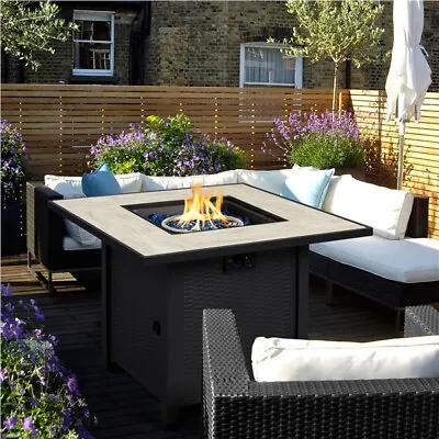 30in Fire Pit Propane Fire Pit Table 50000 BTU Gas Pit With Ceramic Tabletop • $152.99