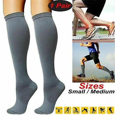 Travel Compression Socks Unisex Miracle Flight Anti Swelling Fatigue DVT Support • £3.15