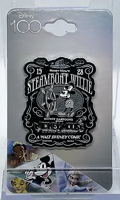 Disney 100 Mickey Mouse Steamboat Willie Poster Enamel Pin Box Lunch • $20