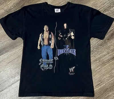 Vintage Wrestling STONE COLD VS UNDERTAKER YOUTH LARGE Shirt • £93.75