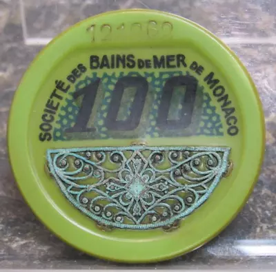 VTG Monaco Casino 100 Chip Societe Des Bains De Mer De Monaco • $29