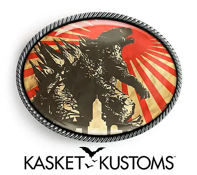 Godzilla Monster Vintage Japanese Art Handmade Artisan Belt Buckle • $39.99