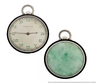 Vacheron Constantin LaCloche Freres Jade Diamond Pearl Enamel Pocket Watch • $9500