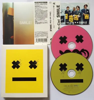 L'Arc~en~Ciel Smile JAPAN CD+DVD Digipack Limited Edition OBI Card KSCL678-9 • $15.98