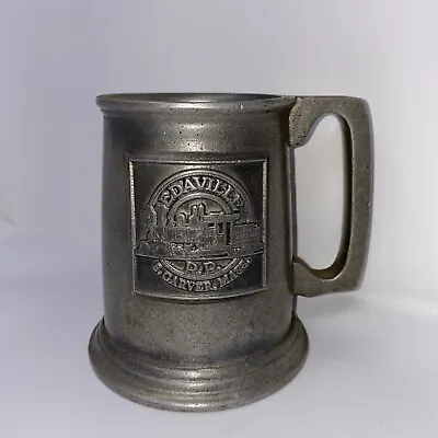 Vintage EDAVILLE RR Railroad CARVER MASS Pewter Stein. Great Patina Rare • $38.75