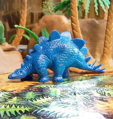 Marx Post-1970s Type I Stegosaurus Dinosaur Waxy Blue • $6.95