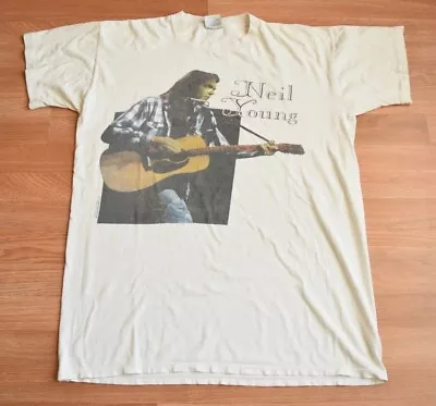 Vintage 1992 Neil Young Tour Shirt Tee L Brockum Rare Folk Bob Dylan 90s • $199.99