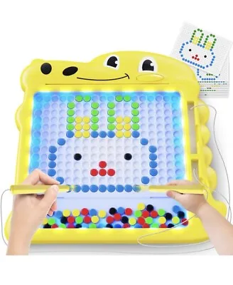 Magnetic Drawing Board For Kids Dot Board With LED Light Toddler Educational • $22.99