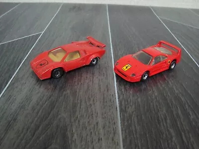 2 X Matchbox Superfast -  Ferrari F40 / Lamborghini Countach LP 500S • £7.99