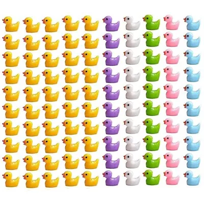 100PCS Tiny Ducks Realistic Miniature Resin Ducks Mini Ducks Little Duck • £6.89