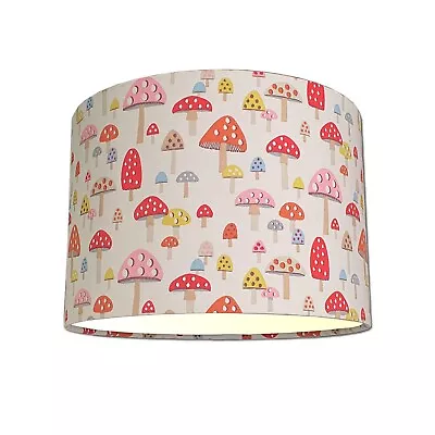 Lampshade Handmade Using Cath Kidston Mini Mushrooms Fabric * FREE DELIVERY • £26