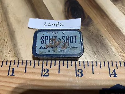 Vintage Split Shot Comp.    Split Shot Tin For Fish Lure (22482) • $45