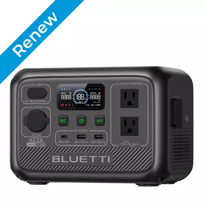 BLUETTI AC2A 300W 204Wh Portable Power Station Solar Generator For Camping/RV • $111.20