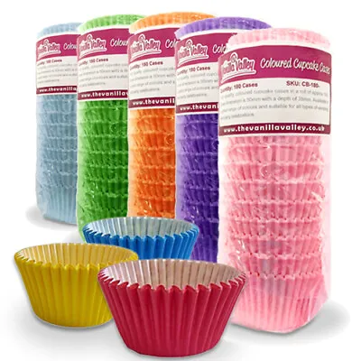 Cupcake Muffin Cases Quality Paper Baking Cups In Multiple Colours 180 PER PACK • £7.95