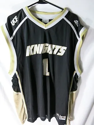 UCF Knights #1 Adidas Basketball Jersey Central Florida Black & Gold XL VINTAGE • $50