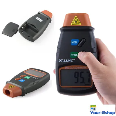 Handheld Digital Laser Tachometer Non Contact Tach Tool RPM Tester Diagnostic • $18.31