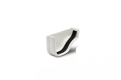 Polypipe 130mm Ogee Gutter External Stop End Right Hand White - ROG17W • £9