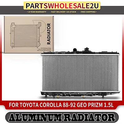 Radiator W/ Oil Cooler For Toyota Corolla 88-92 Geo Prizm 89-92 1.6L Auto Trans. • $81.99