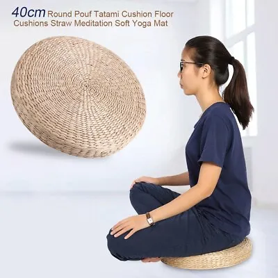 Window Floor Tatami Cushion Seat Chair Pillow Straw Meditation Soft Yoga Mat US • $17.09