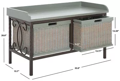 Safavieh NOAH STORAGE BENCH Reduced Price 2172725859 AMH6528B • $148