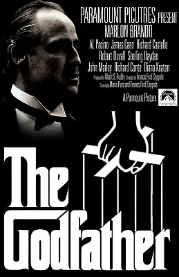 The Godfather Movie Poster (i) Marlon Brando : 11 X 17 Inches • $13.96