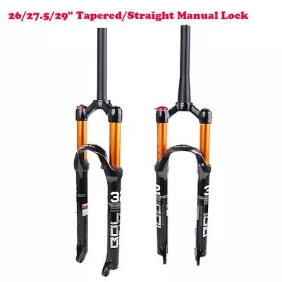 Deluxe Bike Suspension Fork 120mm Travel Front Fork Damper Forks Black X1D7 • £91.40