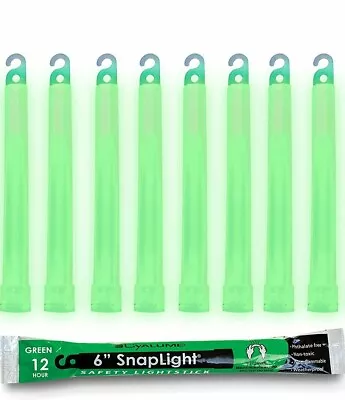 Lot 8 Cyalume Military Grade Light Sticks Green 6  Long 12 HR Prepper EMP EX2026 • $16.99