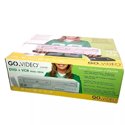 GoVideo VCR/DVD Player Combo DV2150  Remote Manual Cables NEW IN BOX • $379.54