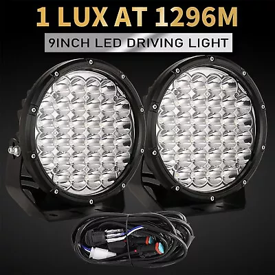 Pair Round 9 Inch LED Driving Lights Work Off Road Spotlights 4x4 Truck SUV UTV • $108.90