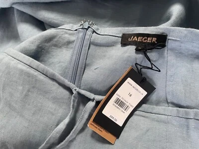 £22 • Buy BNWT Pale Blue Linen Long Jaeger Skirt Size 16