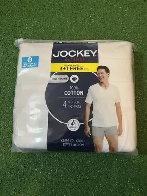 $29.99 • Buy Jockey Men's Classic XL 4-Pack V-Neck T-Shirt NEW