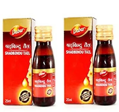 2x Dabur Shadbindu Tail 25 Ml Headache Snuffing Removes Headache Problems • $11.64