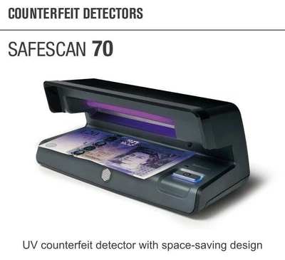 £39.99 • Buy SafeScan 70 Counterfeit Detector UV Checker 131-0400 Banknotes Credit Cards