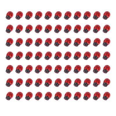  200 Pcs Red Wood Ladybug Stickers Backyard Decorations Outdoor • £10.99