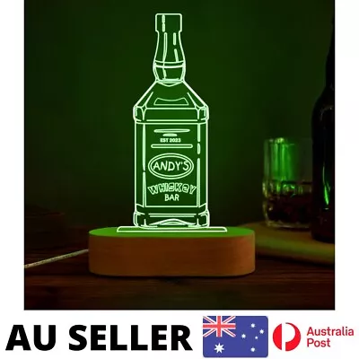 Personalized Liquor Night Light QR Code Acrylic Wine 3D Lamp Bar - AU Stock • $49.95