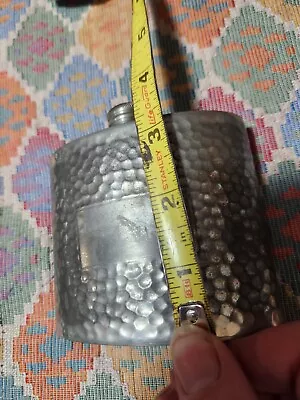 Vintage Hammered Pewter Flask 3.75  High Sheffield England • $25