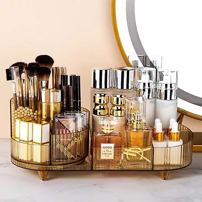 Makeup Organizer For Vanity 360° Rotating Countertop Makeup Organizer With B... • $21.27