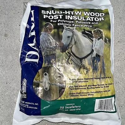 Dare Products SNUG HTW Wood Or Vinyl Post Insulator- Equine White- 25 Piece • $26.75