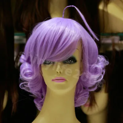 Anime MAGICAL ANGEL CREAMY MAMI Short Synthetic Wavy Color Purple Cosplay Wig • $18.64