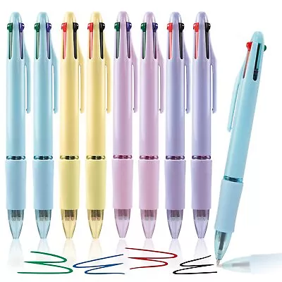 Multicolor Pen in One Ballpoint Pen 4-in-1 Multi Colored Pens Retractable B... • $8.70