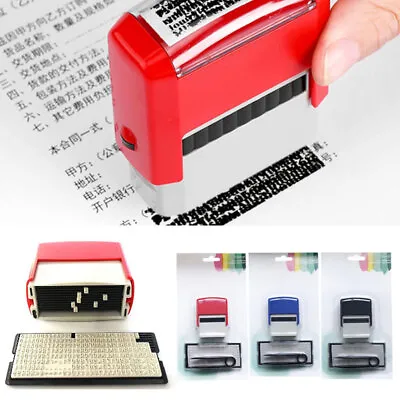 Rubber Stamp Set Business Address Garage Name Etc DIY Self Printing Useful Tool • £8.79